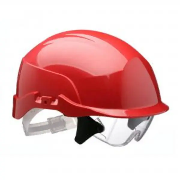 Centurion Spectrum Safety Helmet Red C W Integrated Eye Protection BESWCNS20REA