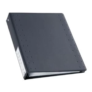 Durable A4 CD and DVD Index 40 Ring Binder with 10 Pockets for 40 Disks Charcoal