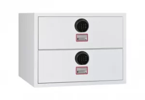 Phoenix World Class Lateral Fire File FS2412F 2 Drawer Filing Cabinet with Electronic Fingerprint Lock