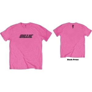 Billie Eilish - Racer Logo & Blohsh Unisex XX-Large T-Shirt - Pink