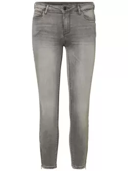 NOISY MAY Nmkimmy Cropped Normal Waist Skinny Fit Jeans Women Grey