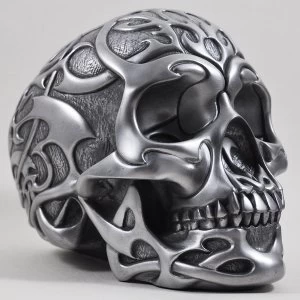 Celtic Tribal Silver Skull 19cm
