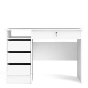 Function Plus Desk with 4 Drawers, white