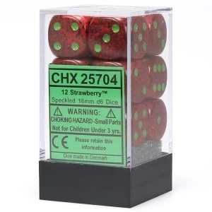 Chessex 16mm d6 Dice Block: Speckled Strawberry