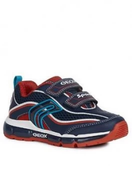Geox Boys Android Strap Trainers - Navy/Red Size 9 Younger