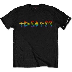 Pink Floyd - Dark Side Prism Initials Mens Medium T-Shirt - Black