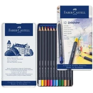 Faber Castell Goldfaber Colour Pencil Set Tin Of 12