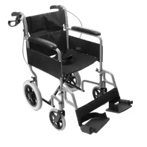 NRS Healthcare Transit-Lite Attendant Controlled Wheelchair - Grey
