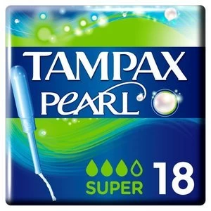 Tampax Pearl Super Applicator Tampon Single 18PK