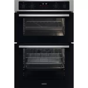 Zanussi Series 40 AirFry ZKCNA7XN Built In Electric Double Oven - Black / Stainless Steel - A Rated