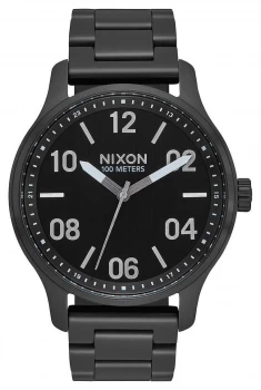 Nixon Patrol Black / Silver Black IP Steel Bracelet Watch
