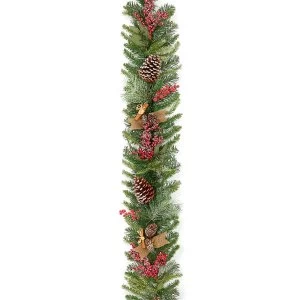 Premier Decorations Premier Ltd Natural Frosted Garland Berry Cone - 1.8m