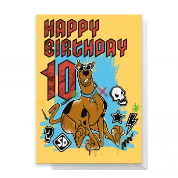 Scooby Doo 10th Birthday Greetings Card - Standard Card