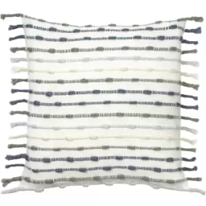 Dhadit Stripe Cushion Natural/Grey, Natural/Grey / 45 x 45cm / Polyester Filled