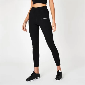 Jack Wills Active Seamless Ribbed High Waisted Leggings - Black