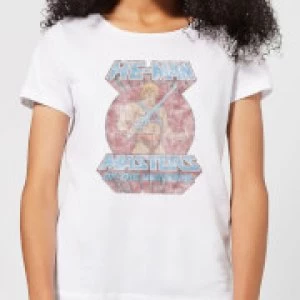 He-Man Faded Womens T-Shirt - White - 4XL