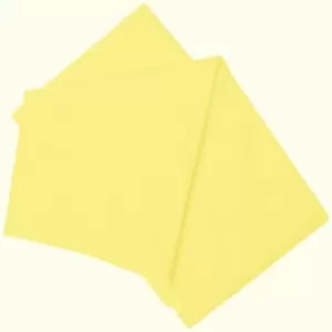 200 Thread Count Cotton Percale Flat Sheet (Single) (Lemon) - Lemon - Belledorm
