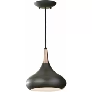 1 Bulb Ceiling Pendant Light Fitting Dark Bronze LED E27 60W Bulb