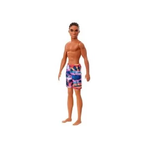 Barbie Ken Beach Dark Skin Doll with Swim Pants