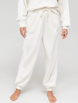adidas 3 Stripe Loungewear Pants - Off-White, Off White, Size L, Women