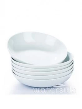 Waterside Set Of 6 White Pasta Bowls