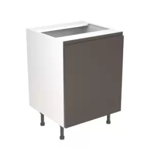 KitchenKIT J-Pull 60cm Base Sink Unit - Gloss Graphite