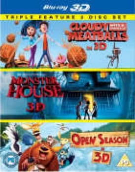 Cloudy with a Chance of Meatballs 3D / Monster House 3D / Open Season 3D