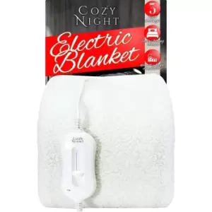 Cozy Night Single Fleece Electric Blanket 192 x 90cm - wilko
