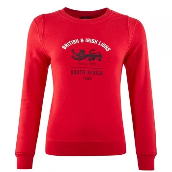 Canterbury British and Irish Lions Crew Sweatshirt Ladies - Red