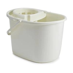 Whitefurze Deluxe Mop Bucket, 15 Litres, Cream
