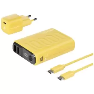 RealPower PB-10000 Power Pack Power bank 10000 mAh Li-ion USB, USB-C Yellow