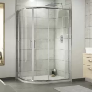 Nuie - Pacific Offset Quadrant Shower Enclosure 1000mm x 800mm - 6mm Glass