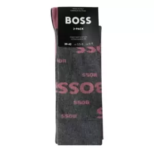 Boss 2 Pack Logo Socks - Grey