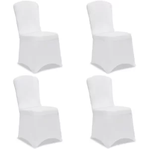4x Chair Cover Stretch Colour Choice White