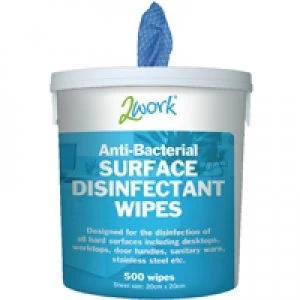 2Work Disinfectant Wipes Tub 500 EBSD500
