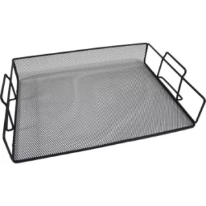 Wire Mesh Wide Entry Letter Tray Black