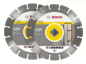 Bosch 06159975T0 230mm Diamond Blade Twinpack Clic Nut