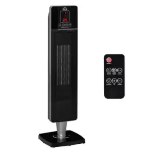 Etna Ceramic Tower Heater with Remote Control. 8h Timer and Oscillation - Black