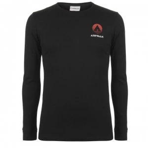 Airwalk Classic Long Sleeve T Shirt Mens - Black
