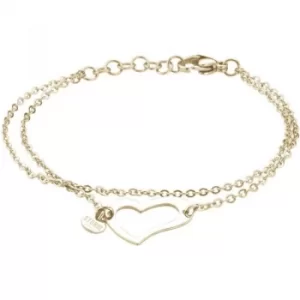 Ladies STORM PVD Gold plated Heart Bracelet