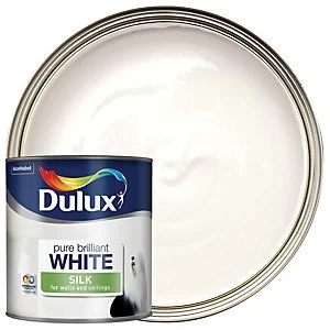 Dulux Walls & Ceilings Pure Brilliant White Silk Emulsion Paint 2.5L