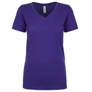 Next Level Womens/Ladies Ideal V-Neck T-Shirt (XS) (Purple Rush)