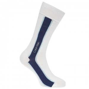 Calvin Klein Billy V Stripe Ankle Socks - White 10