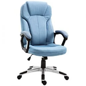 Vinsetto Office Chair Light Blue Foam, Linen Fabric 921-175V70