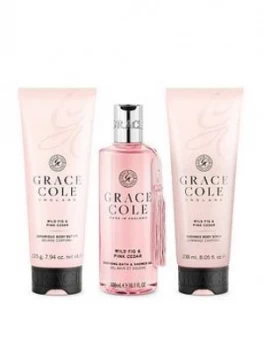 Grace Cole Grace Cole Signature Wild Fig & Pink Cedar Bath & Shower Set, One Colour, Women