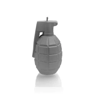 Gray Matt Small Grenade Candle
