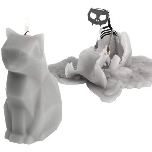 Grey Kisa Cat PyroPet Candle