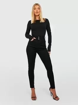 Boohoo High Waisted Super Skinny Jeans - Black, Size 8, Women