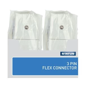 Status 10A 3-Pin Flex Connector - White