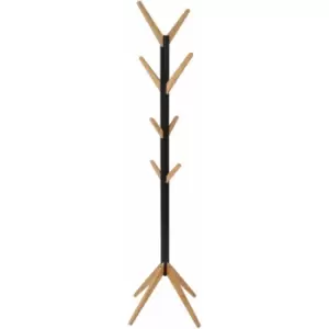 Matt Black Bamboo Coat Stand - Premier Housewares